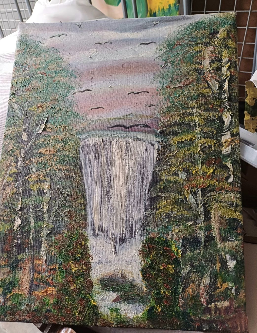 Dipinti: Wasserfall im Wald Gemälde Waldbild Wasser Ölbild – Nuovo (secondo la descrizione) da Ebikon venduto da Melbarb