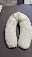 Coussin d'allaitement gris motif
