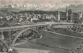 Bern (BE) – Gesamtansicht mit Kirchenfeldbrücke