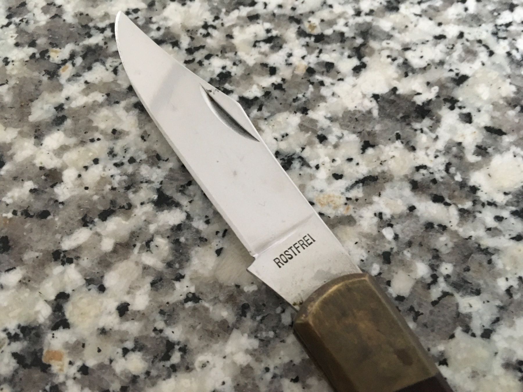 Taschenmesser: Rostfreies Taschenmesser mit Holzgriff – Gebraucht aus Freienwil von Hubi030 2