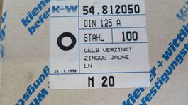 M 20 Unterlagscheiben DIN125 A Verzinkt