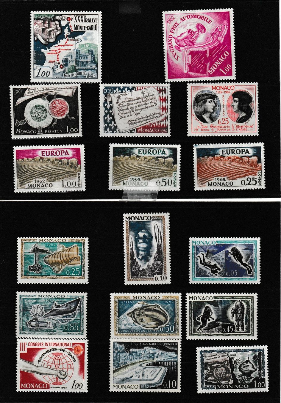 Alle Briefmarken: Monaco 1962 komplett briefmarken – Neu (gemäss Beschreibung) aus St Gallen von Stampsalshobby