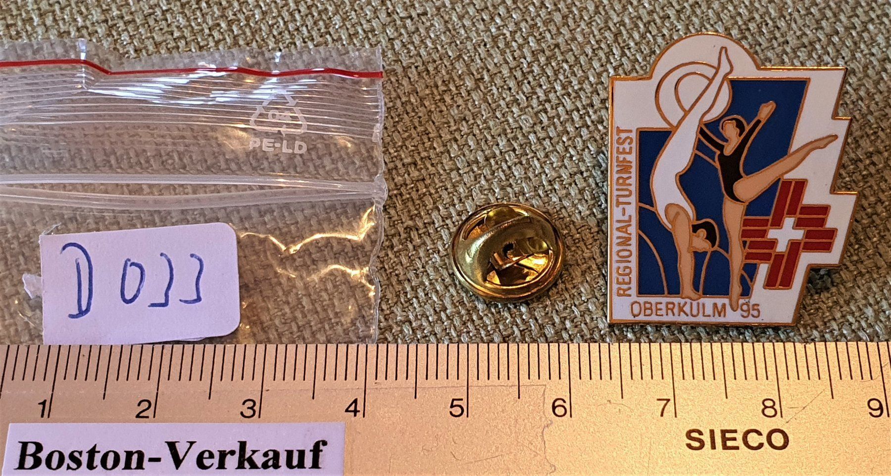 Placchette & Badge: D033  Pin Regional Turn Fest Oberkulm 95 – Usato da Reinach BL venduto da Boston-Verkauf 2