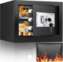 Möbeltresor 25L Digitaler Safe mit Feuerfester Geldtasche