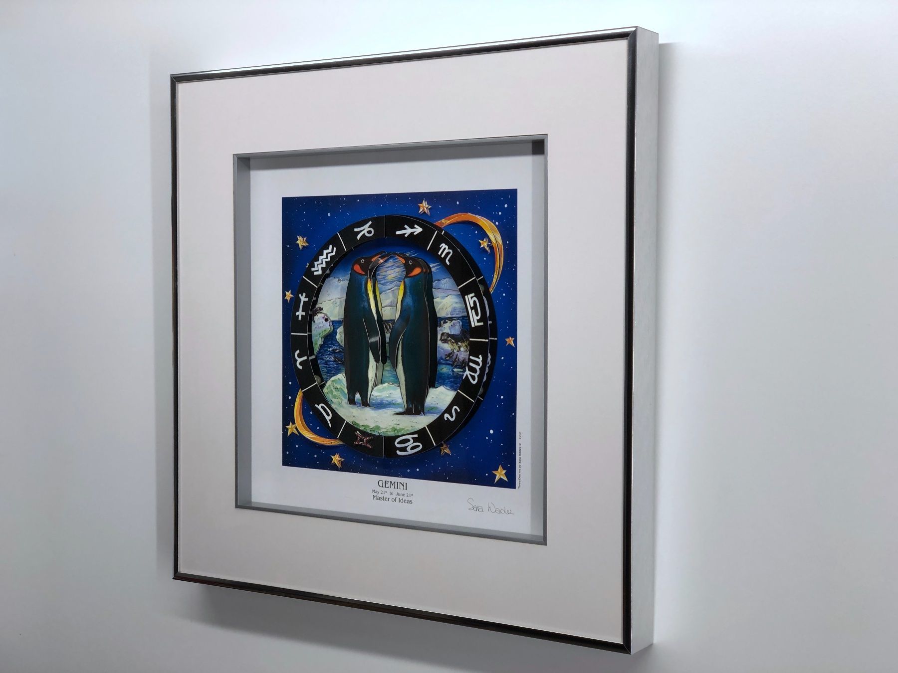 Dipinti: 3D Bild / Sternzeichen Zwilling / 40x40cm - Silber – Nuovo e nell'imballaggio originale da Bergdietikon venduto da Garak 2