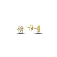 Ohrstecker Blume Zirkonia gold 925 Silber 5mm