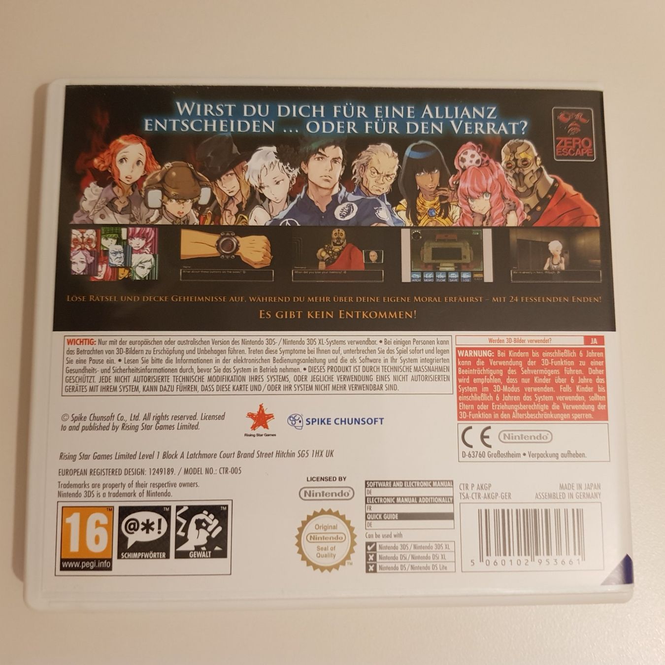 Nintendo Giochi: Virtue's Last Reward /3DS – Usato da Münchenstein venduto da 2DGames 1