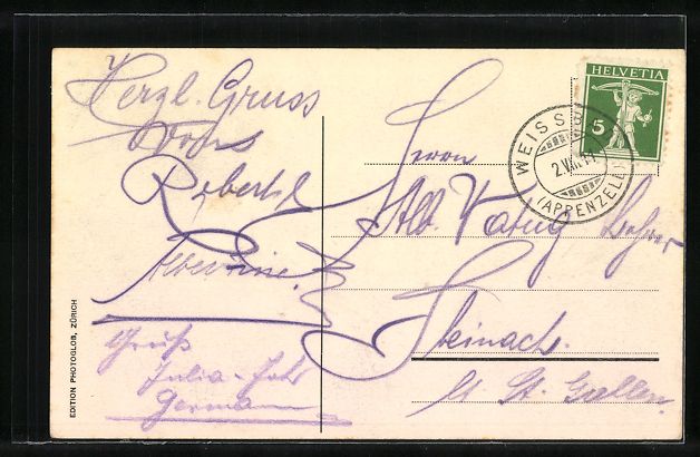 Cartoline postali: AK Appenzell, Meglisalp mit Altmann – Usato da Berlin venduto da bartko-reher 1