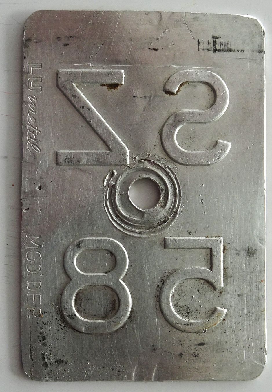 Insegne: Velonummer Schwyz 1958 SZ 58 – Usato da Bülach venduto da anska 1