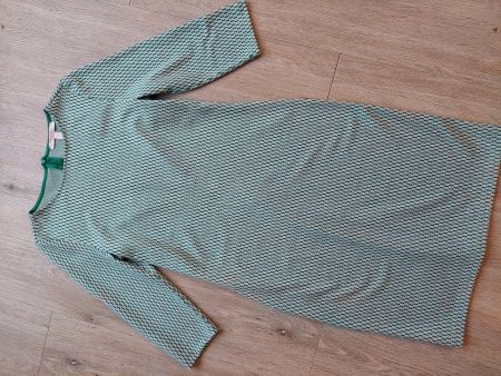 Wie NEU! Kleid Esprit XS S 34 36 weiss grün gemustert