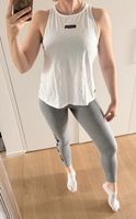 Weiß Puma Sport Top Damen Grösse M Oberteil Shirt gym 