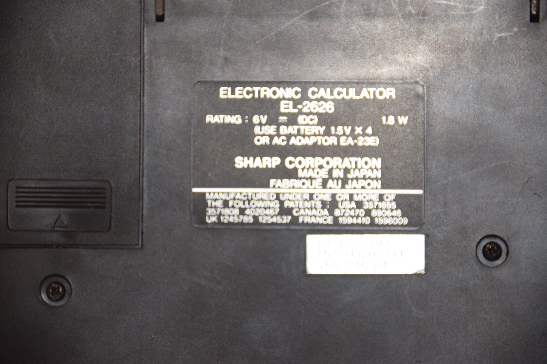 Sharp Calcolatrici tascabili: Sharp EL-2626 Rechenmaschine mit Druckfunktion, gebraucht – Difettoso da Rüti ZH venduto da Mei996 2