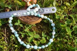 Larimar  Plates     TOP Kette mit Silber  & Verschluss