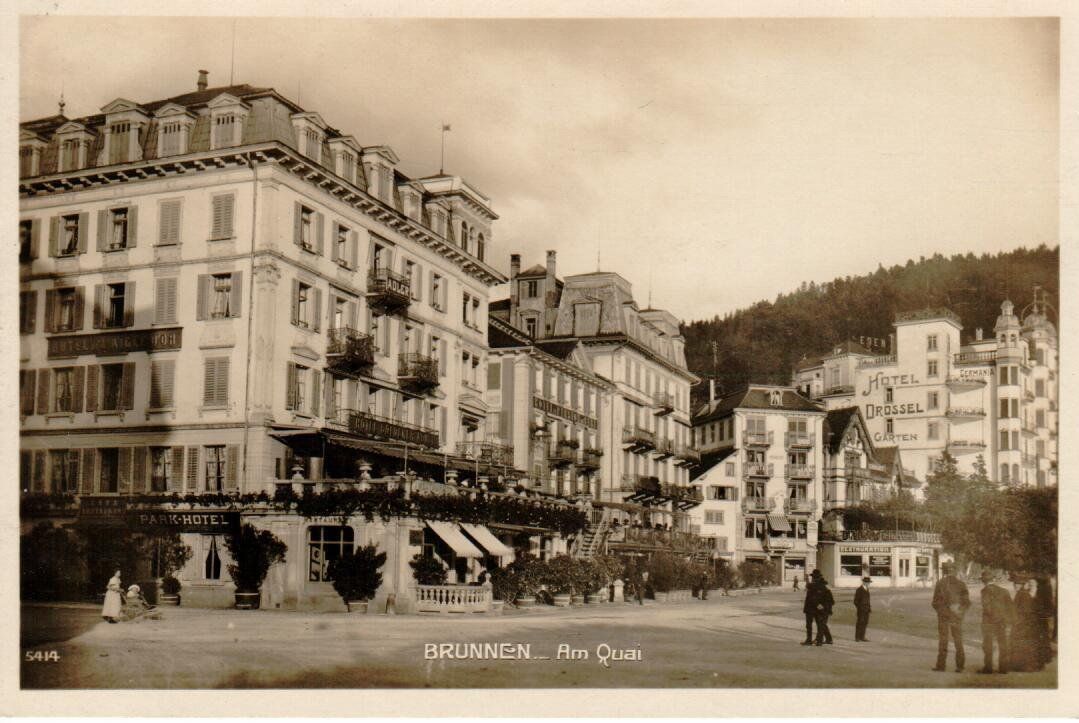 Ansichtskarten: Brunnen 1925 – Gebraucht aus Wolhusen von Curver9