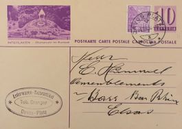 Carte postale suisse Interlaken 1936