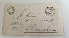 1889 Ganzsache 25 Rp. Tüblibrief nach Braunschweig