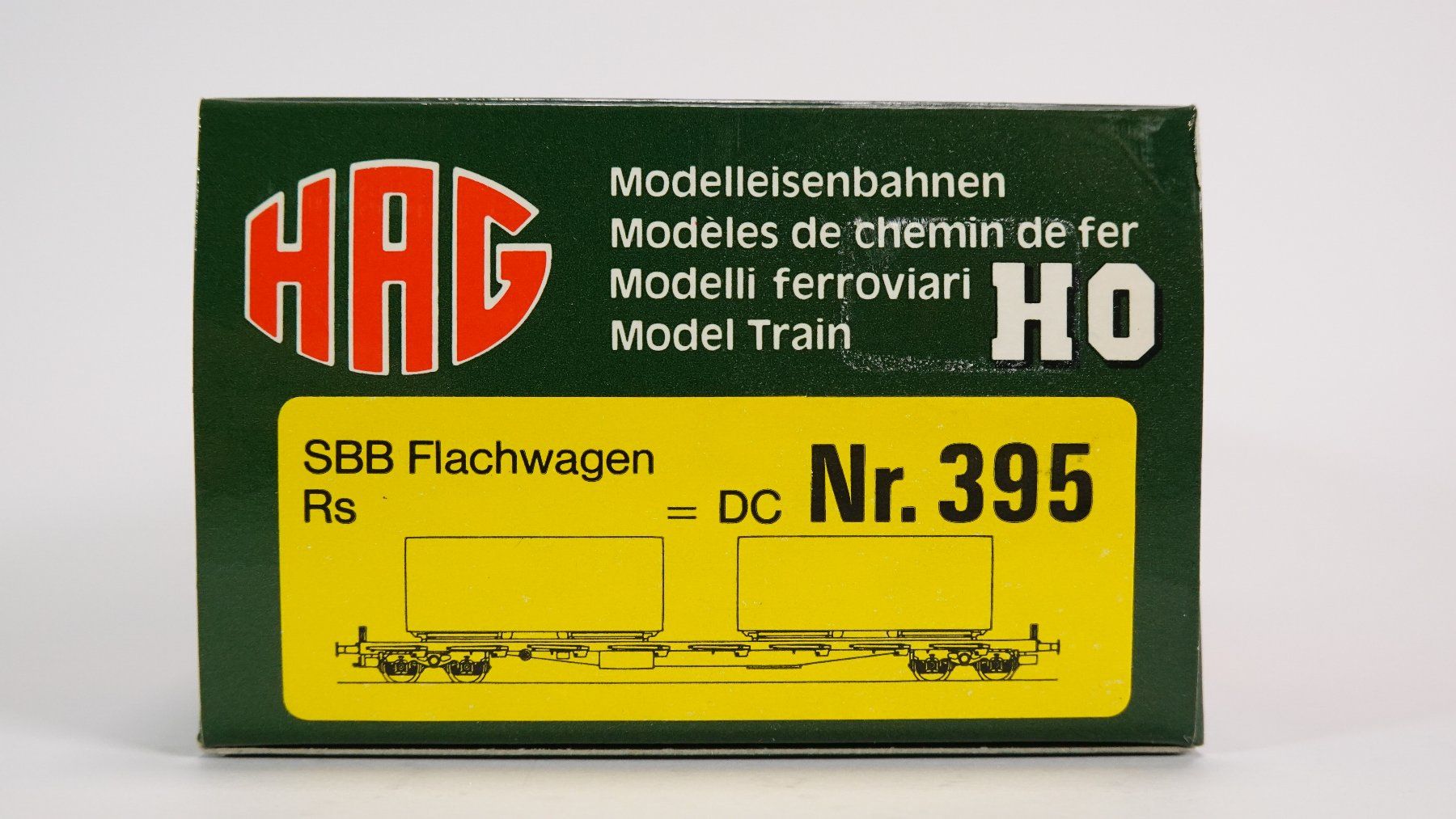 Hag Modellini di ferrovie: 2ß HAG 399 SBB Flachwagen RS Möbel Pfister – Usato da Uetendorf venduto da tigermuegi 9