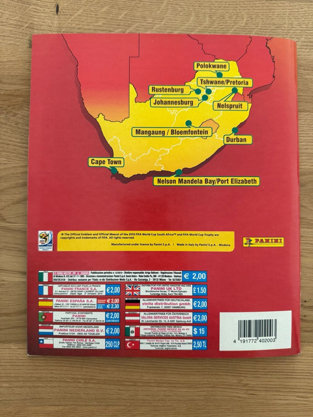 Panini Album: PANINI WORLD CUP 2010 – Usato da St. Gallen venduto da Matrix023 6