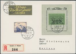 1943 - Genf - Naba - Block - Brief - Gaudard