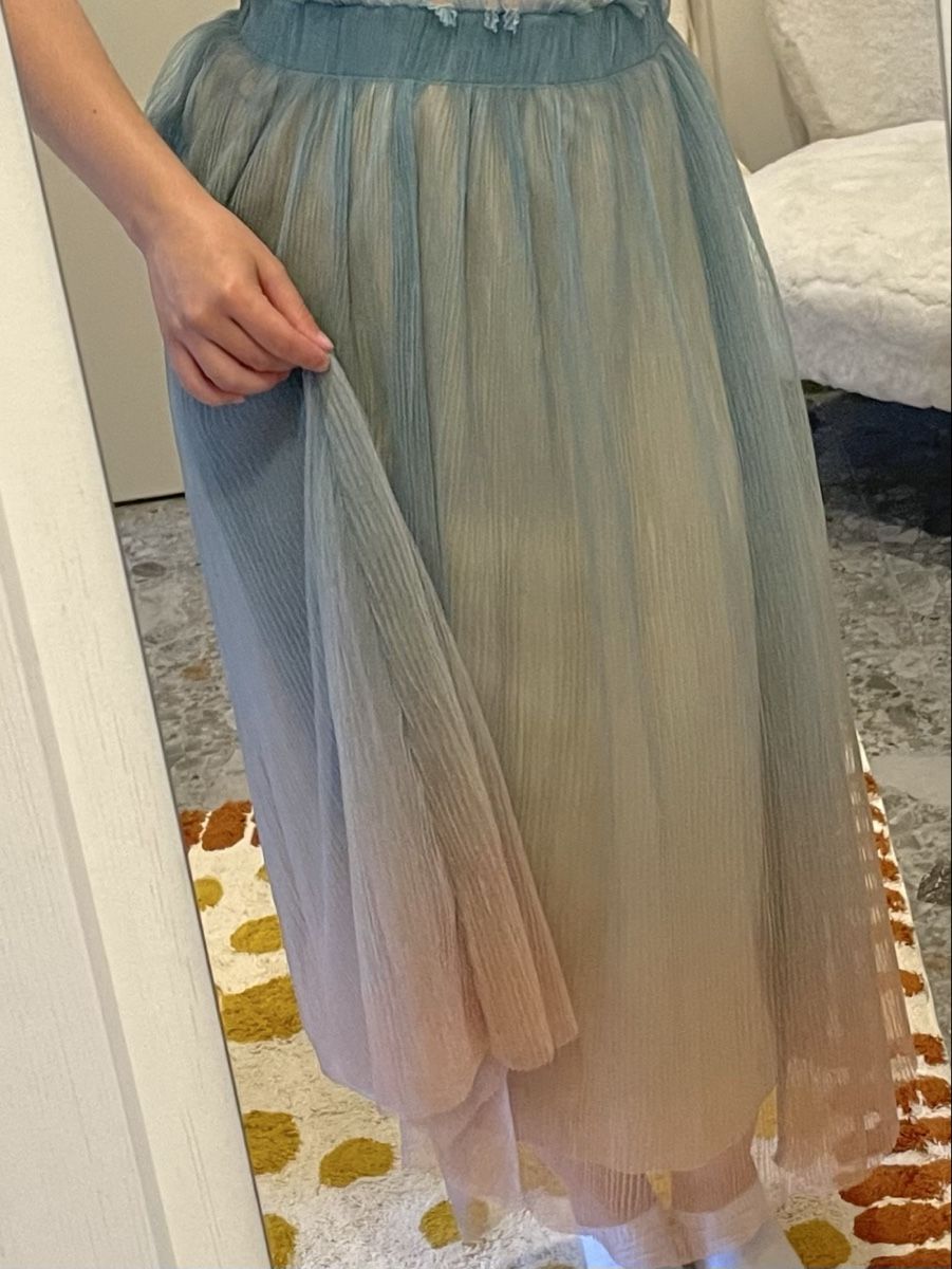 H&M Gonne: Jupe longue dégradée bleu-beige – Nuovo (secondo la descrizione) da Lausanne venduto da mar_2lwm 3