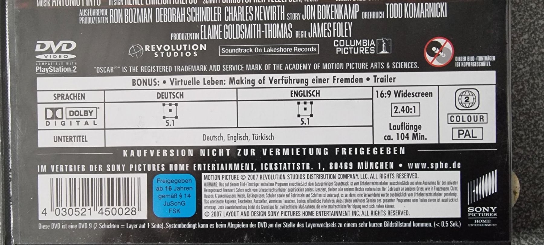 Tutti i DVDs: DVD Verführung einer Fremden - Bruce Willis – Usato da Oetwil am See venduto da fineli2 1
