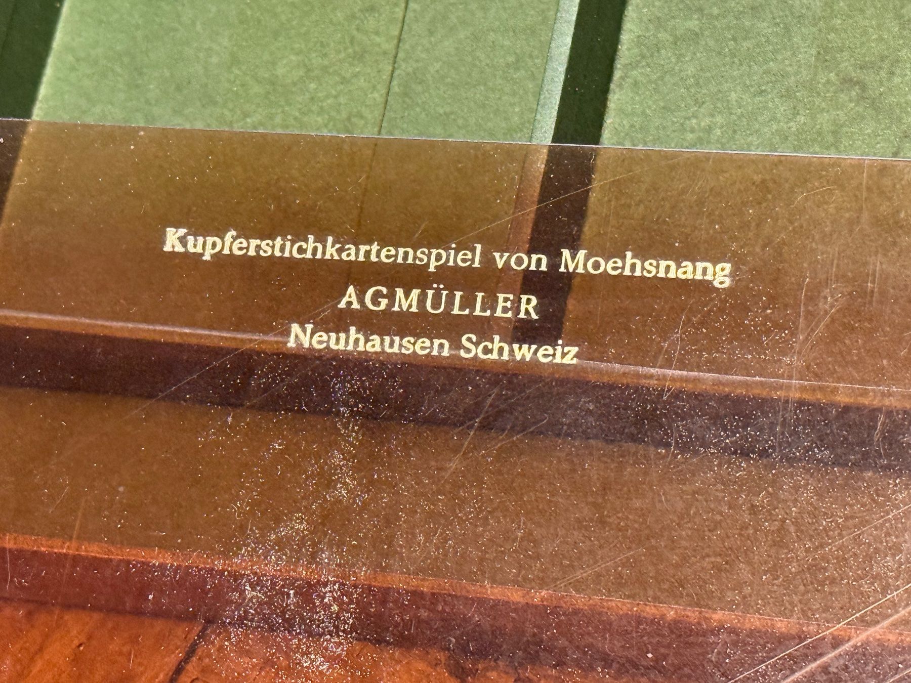 Giochi: Egbert MOEHSNANG Kupferstich Kartenspiel – Usato da Bern venduto da Jwpm66 1