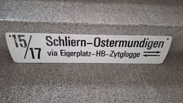 Rarität!Bernmobil Haltestellenschild Linie 15/17 antik!