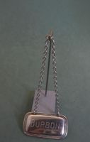 Flaschen Schild "BURBON" 925 Silber Sterling USA