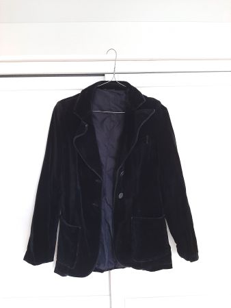 Blazer aus Samt, schwarz, vintage, Grösse XS/S