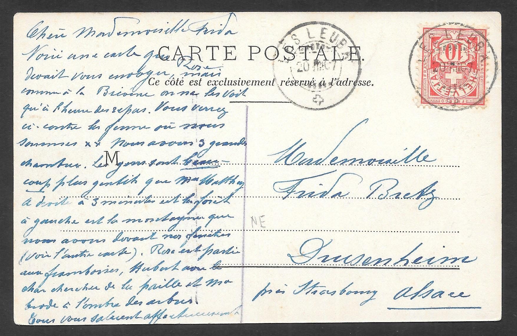 Cartoline postali: Les Leuba et les Tattets Vue générale – Usato da Olten venduto da clotaldi 1