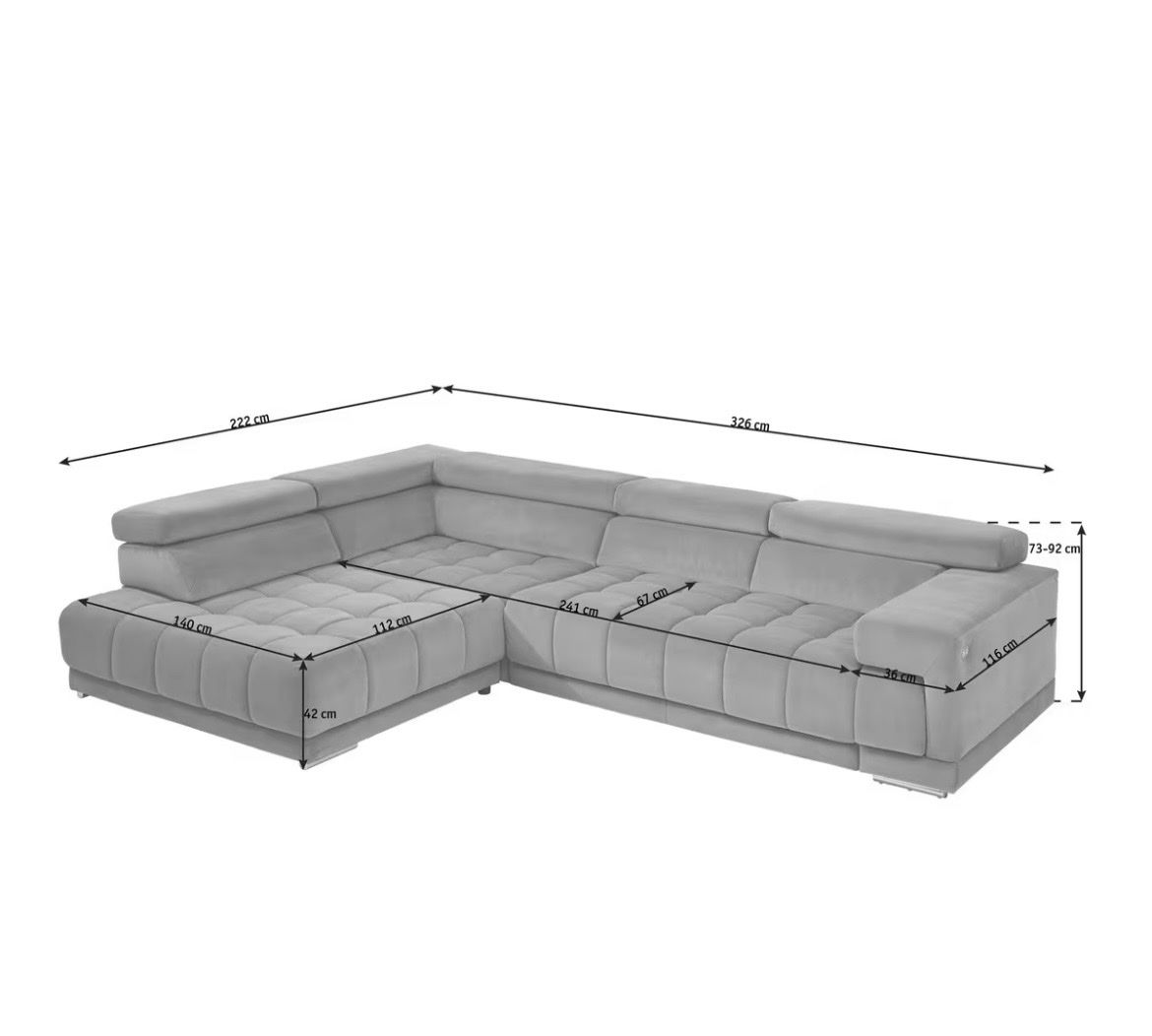 Sofas: Ecksofa mit Hocker, Mikrofaser – Gebraucht aus Altendorf von joe_v6v2 1