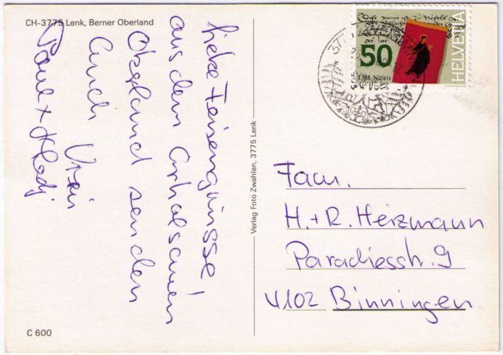 Cartoline postali: Lenk - 4 Bild AK – Usato da Binningen venduto da Mountainrider 1