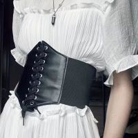 Corset en Simili Cuir Noir - Style Gothique & Y2K
