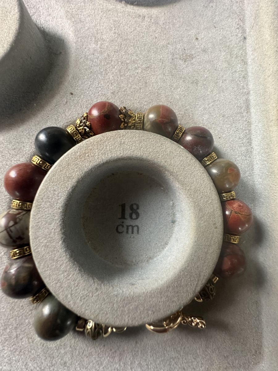 Bracciali & Braccialetti: Armband aus Red Creek Jaspis Perlen  – Nuovo e nell'imballaggio originale da Kriens venduto da Hortensie6 4