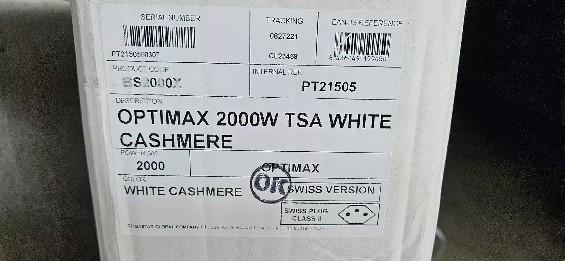 Ecofort Radiatori: Heizgerät Optimax 2000W weiss – Usato da Rothrist venduto da wepper2000 2