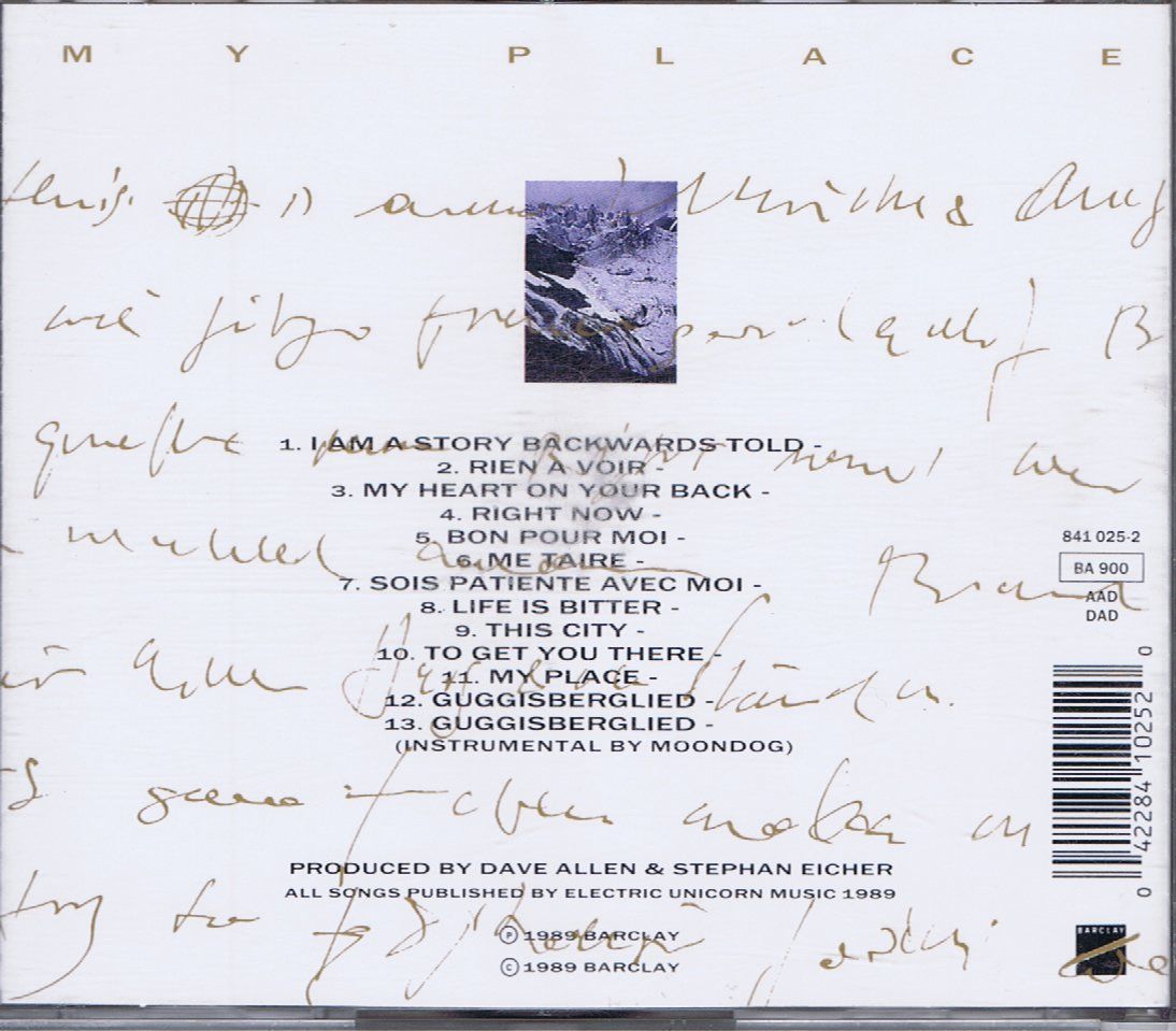 CD: Stephan Eicher / My Place (CD) – Usato da Unterengstringen venduto da Lastchance 1