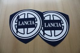 2x Lancia Aufkleber Sticker Logo Emblem