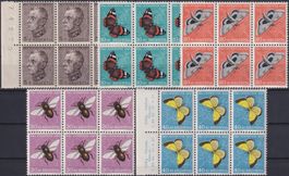 1950, J133-J137 6er-Blöcke ** postfrischer Satz. Kat: 90.-+