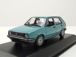 VW Golf II 4-Türer Phase I 1983-1987 türkis met.        1:43