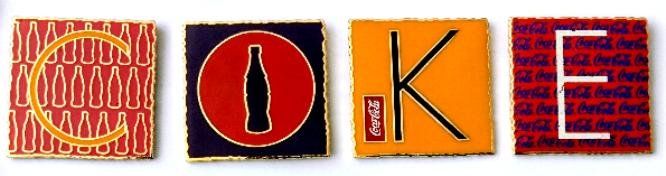 Coca-Cola Placchette & Badge: EXKLUSIVE  Serie Coca-Cola Pin mit  C O K E – Usato da Pfäffikon ZH venduto da Colacity