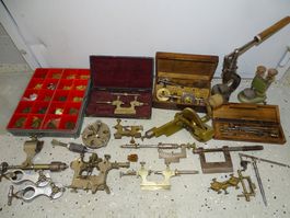 Uhrmacher Werkzeuge Drehbank Wanduhr Uhrwerk Turmuhr