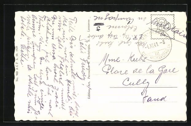 Cartoline postali: AK Thun, Dufour-Kaserne, 1941 – Usato da Berlin venduto da bartko-reher 1