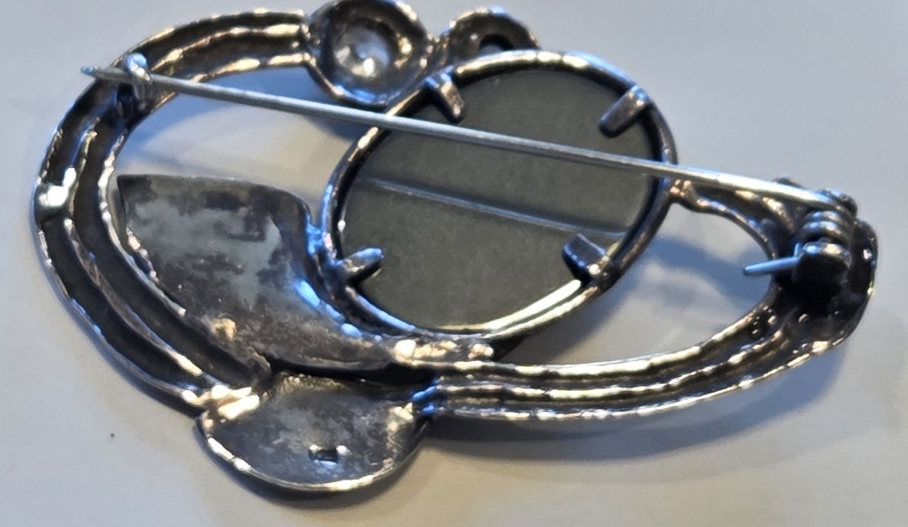 Broches & Aiguilles: 925 Silber Brosche mit 3 Steinen – D'occasion à Rehetobel par hobirot01 4