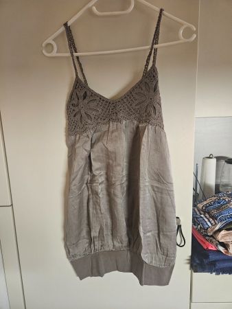 Oxxy Träger-Top Bräunlich Boho-Stil Gr. S