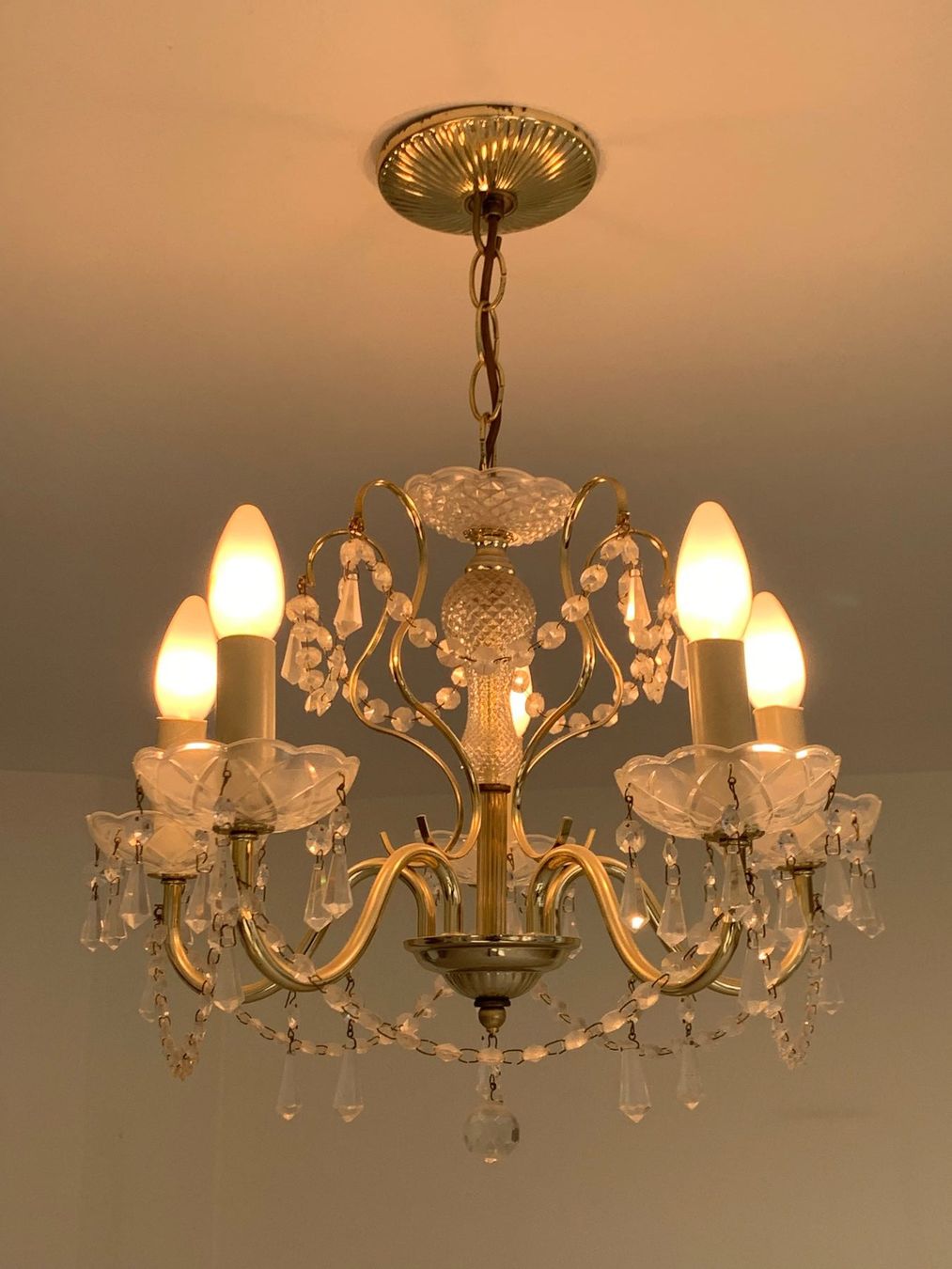 Lampadari & plafoniere: Deckenleuchte Kristall Messing 5-flammig – Usato da Reinach AG venduto da dipsy2002 1