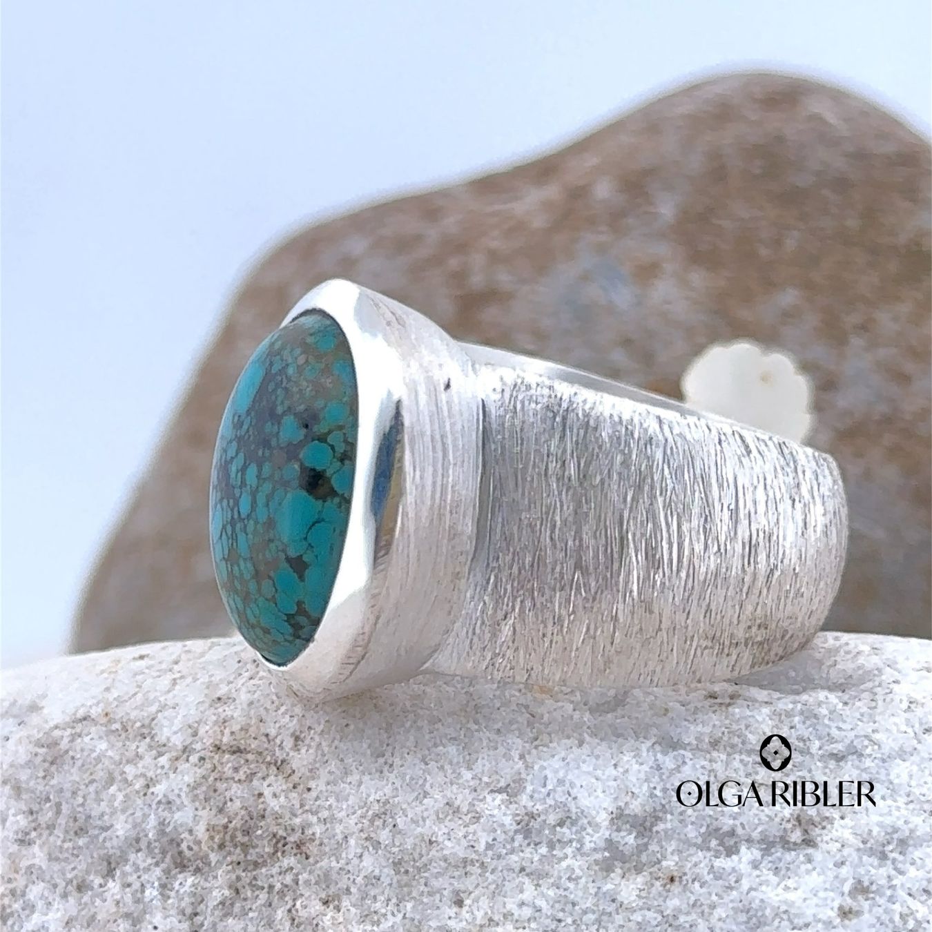 Olga Ribler Anelli: Statement Silber Ring 925 mit Türkise Grösse 52 – Nuovo (secondo la descrizione) da Luzern venduto da Schmuckoutlet 6