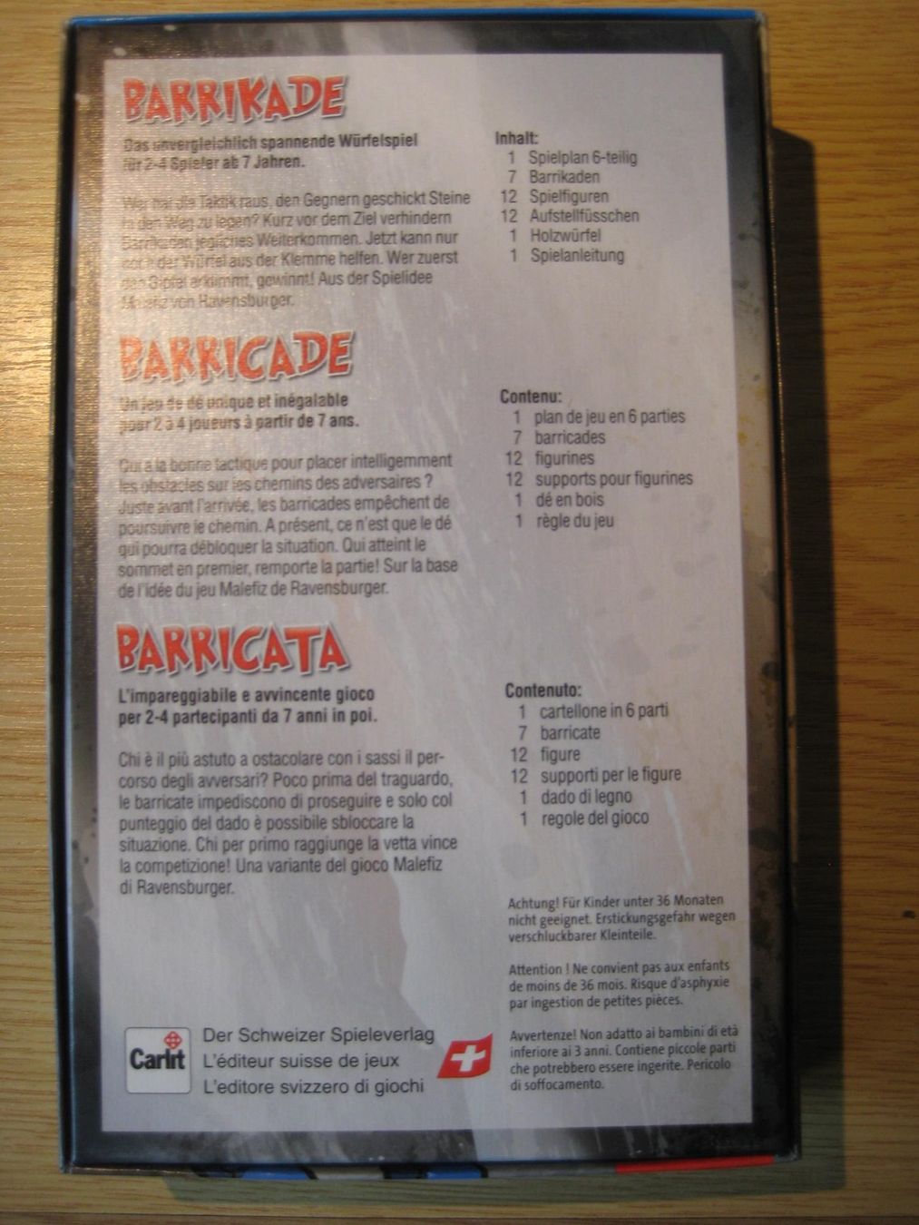 Carlit Spiele: Spiel - Barrikade – Gebraucht aus Greifensee von Janali01 1