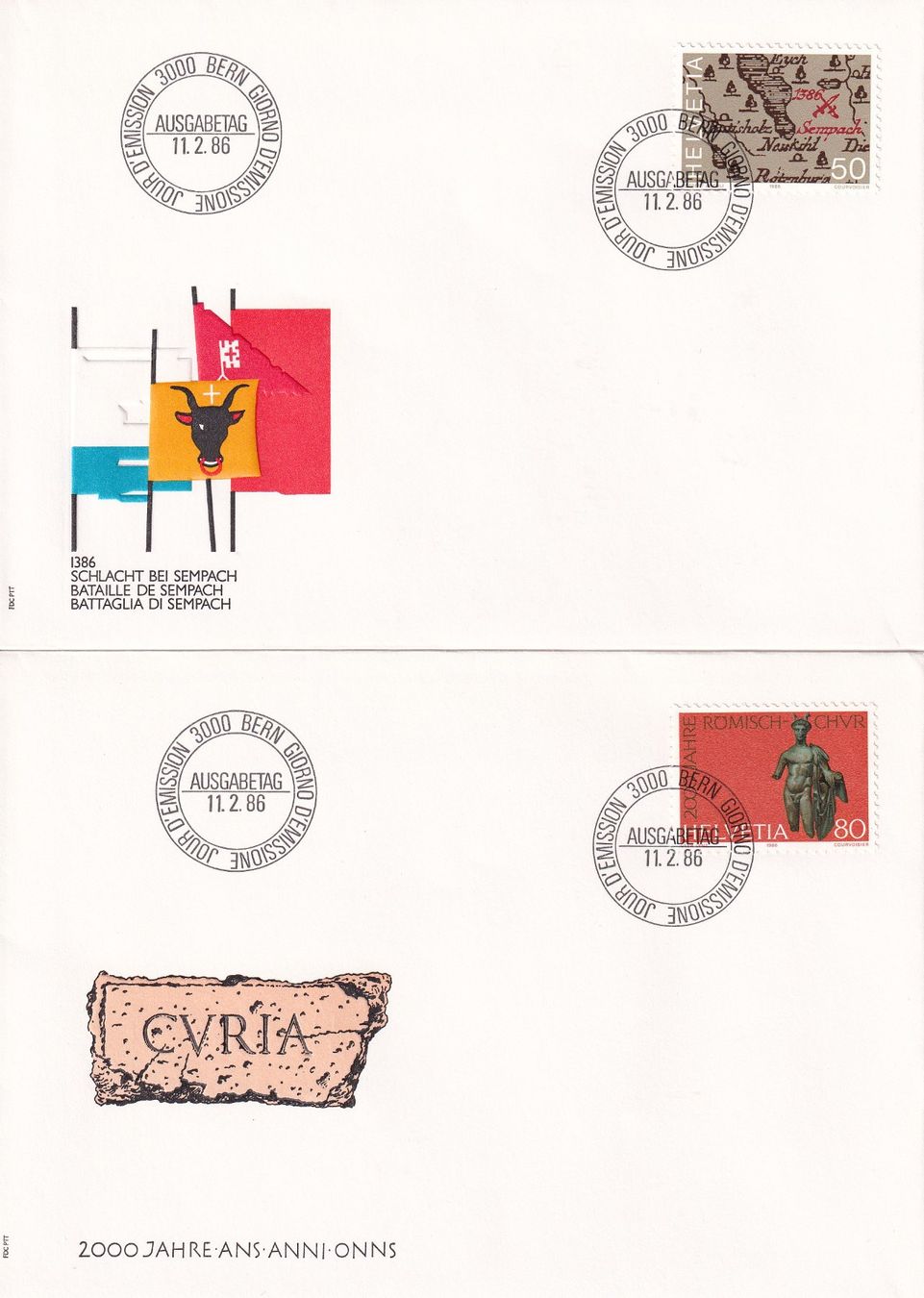 Tutti i francobolli: Lot 8 Briefe FDC 1985 - 1986 – Usato da Rossa venduto da becky05 2