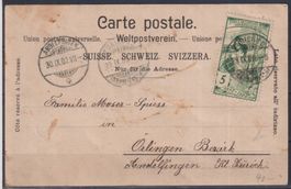 W19) Postkarte mit UPU 77C, sehe Scan