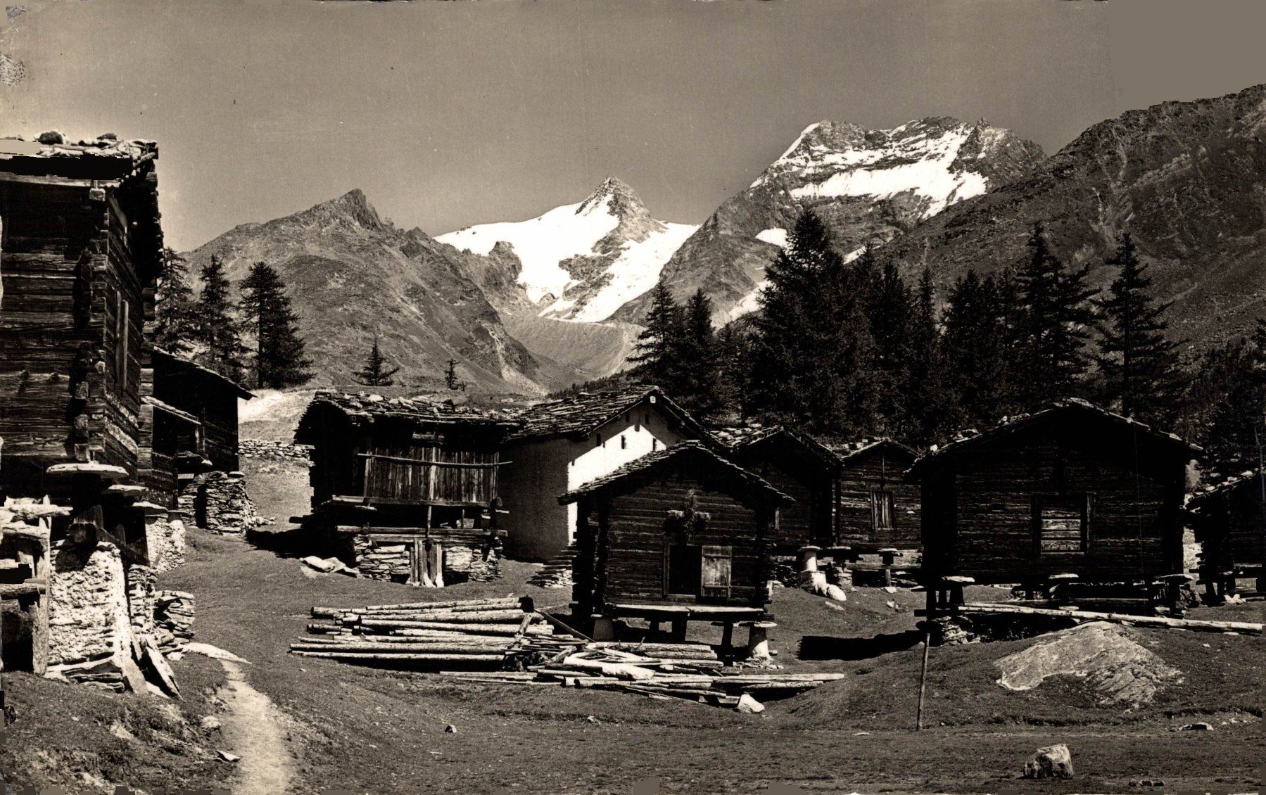 Cartoline postali: Stadel in Lohmatten bei Saas-Fee – Usato da Bronschhofen venduto da Astore